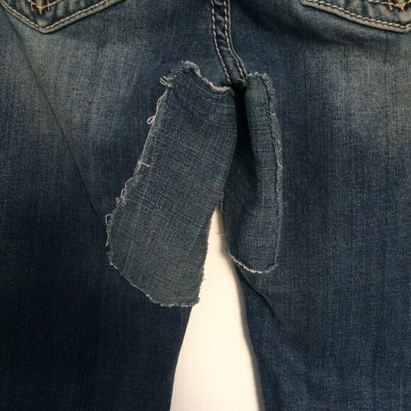 Miss Me Aztec Chloe Bootcut Womens Jeans Sz 30 Distressed Rhinestone Embroidery - Picture 7 of 11